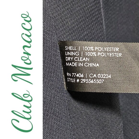 CLUB MONACO DAVIN RUFFLED NAVY BLUE CHIFFON A-LINE SKIRT Size 4 - Picture 7 of 11